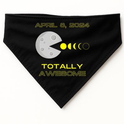 Funny Solar Eclipse April 8 2024 Eclipse Gamer USA-Made Doggie Bandana