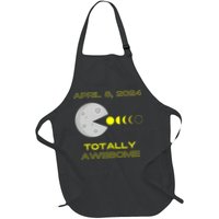Funny Solar Eclipse April 8 2024 Eclipse Gamer Full-Length Apron With Pockets