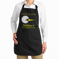 Funny Solar Eclipse April 8 2024 Eclipse Gamer Full-Length Apron With Pockets