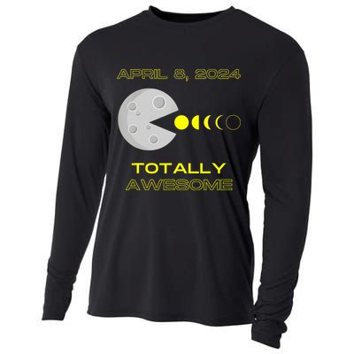 Funny Solar Eclipse April 8 2024 Eclipse Gamer Cooling Performance Long Sleeve Crew