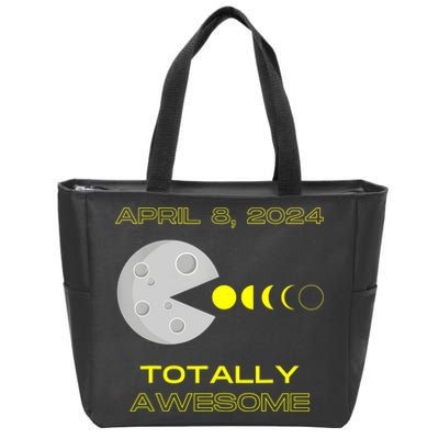 Funny Solar Eclipse April 8 2024 Eclipse Gamer Zip Tote Bag