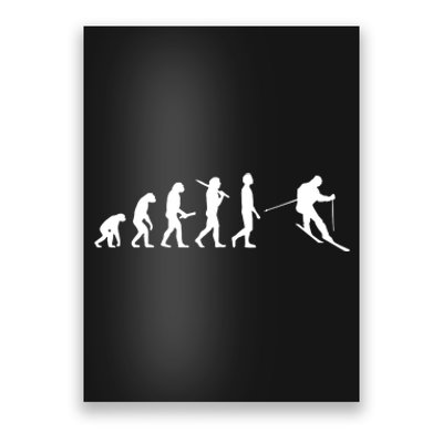 Funny Skiing Evolution Gift For Skiers Poster