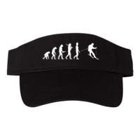 Funny Skiing Evolution Gift For Skiers Valucap Bio-Washed Visor