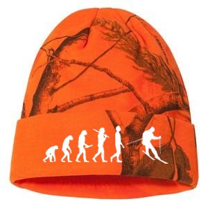 Funny Skiing Evolution Gift For Skiers Kati Licensed 12" Camo Beanie