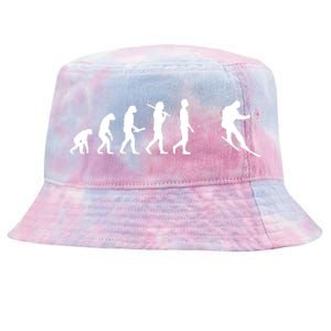 Funny Skiing Evolution Gift For Skiers Tie-Dyed Bucket Hat