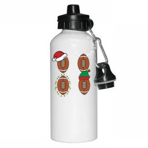 Football Santa Elf Reindeer Christmas Pajama Cool Sport Xmas Cool Gift Aluminum Water Bottle