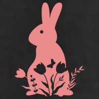 Floral Spring Easter Bunny Adult Drive Performance Visor