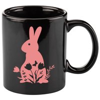 Floral Spring Easter Bunny 11oz C Handle Ceramic Mug