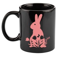 Floral Spring Easter Bunny 11oz C Handle Ceramic Mug