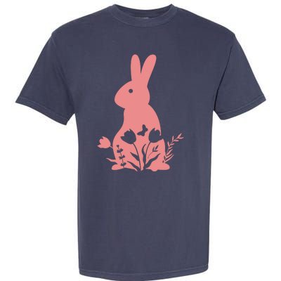 Floral Spring Easter Bunny Garment-Dyed Heavyweight T-Shirt