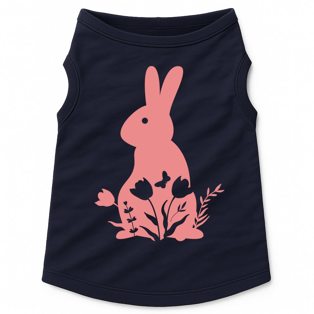Floral Spring Easter Bunny Doggie Tank