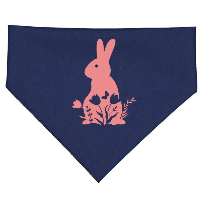 Floral Spring Easter Bunny USA-Made Doggie Bandana