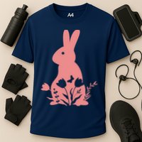 Floral Spring Easter Bunny Cooling Performance Crew T-Shirt