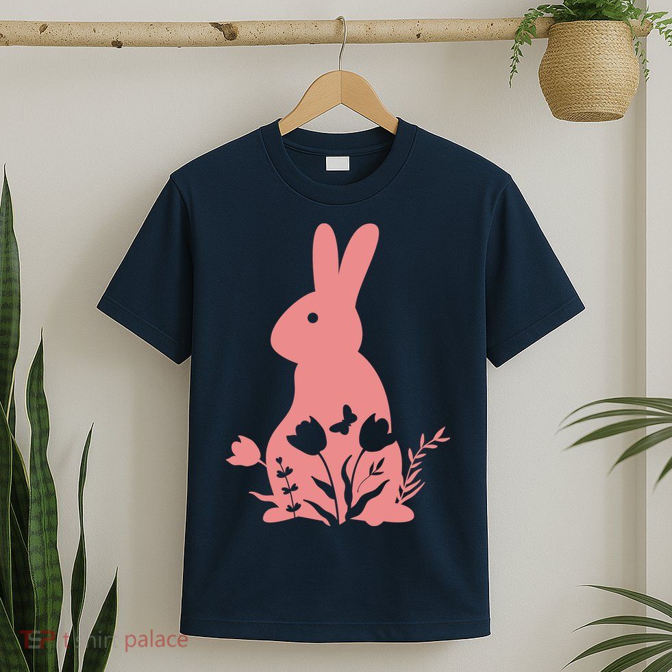 Floral Spring Easter Bunny T-Shirt