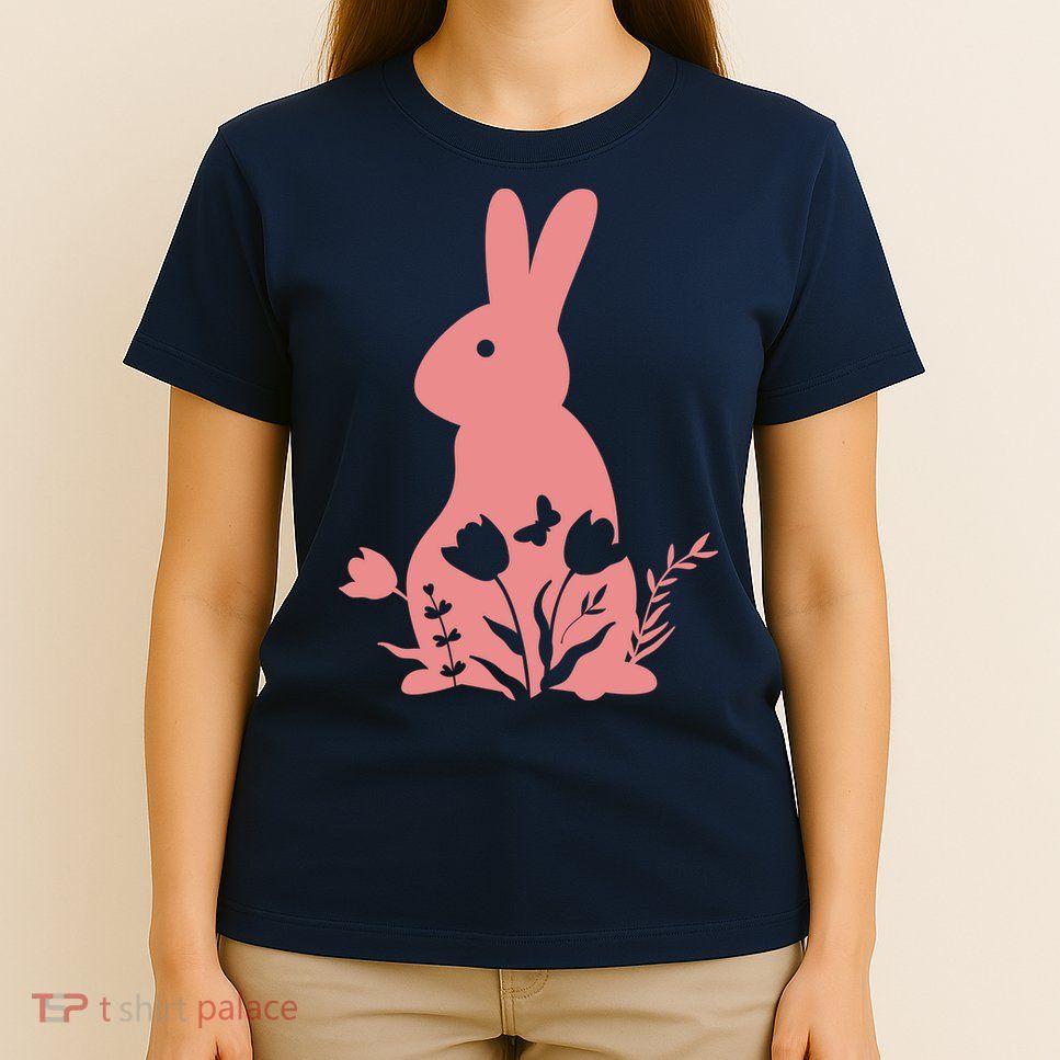 Floral Spring Easter Bunny T-Shirt