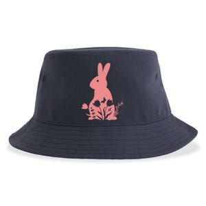 Floral Spring Easter Bunny Sustainable Bucket Hat