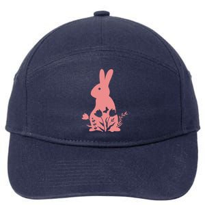 Floral Spring Easter Bunny 7-Panel Snapback Hat