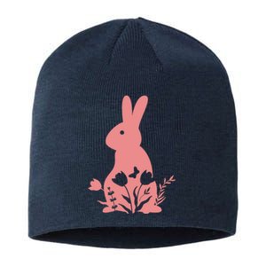 Floral Spring Easter Bunny Sustainable Beanie