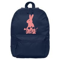 Floral Spring Easter Bunny 16 in Basic Backpack