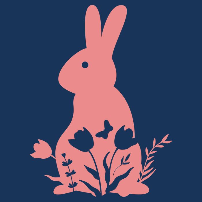 Floral Spring Easter Bunny 16 in Basic Backpack