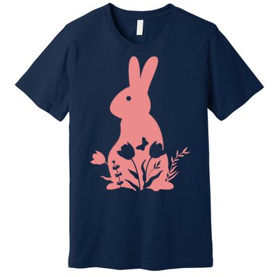 Floral Spring Easter Bunny Premium T-Shirt