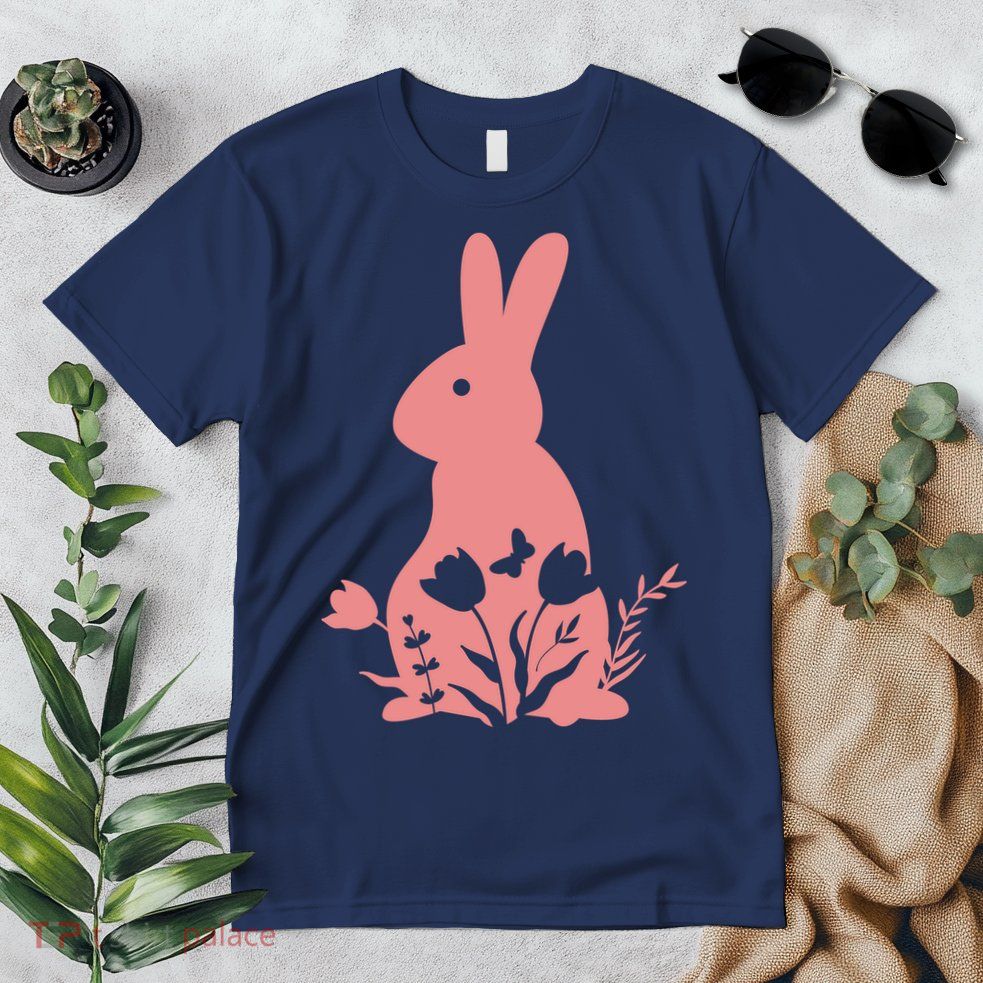 Floral Spring Easter Bunny Premium T-Shirt