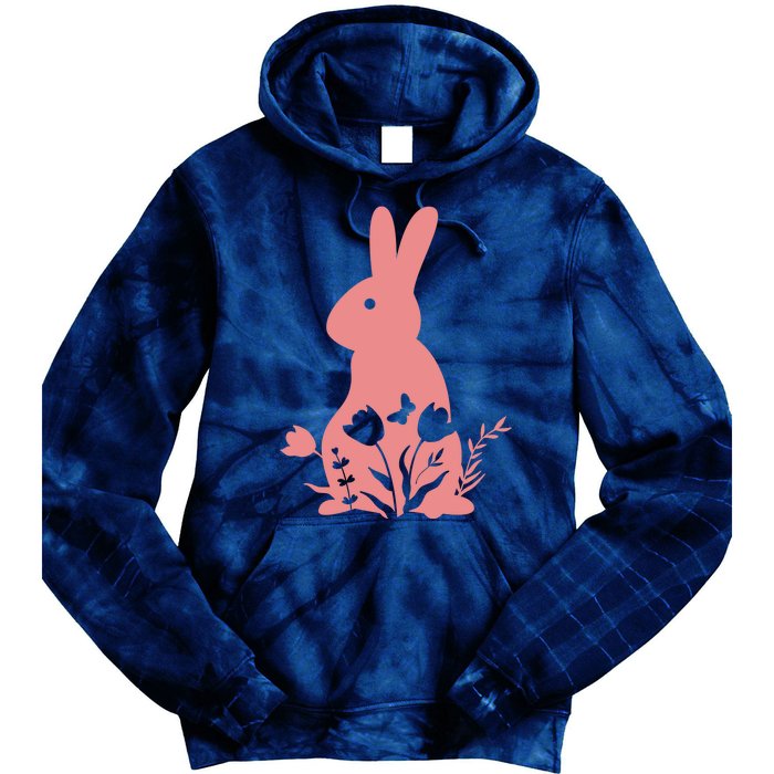 Floral Spring Easter Bunny Tie Dye Hoodie