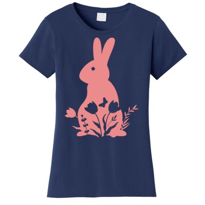 Floral Spring Easter Bunny Women's T-Shirt