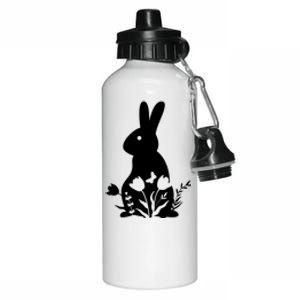 Floral Spring Easter Bunny Aluminum Water Bottle