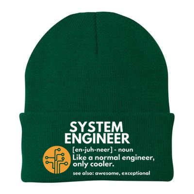 Funny System Engineer Definition Software Engineering Gift Knit Cap Winter Beanie