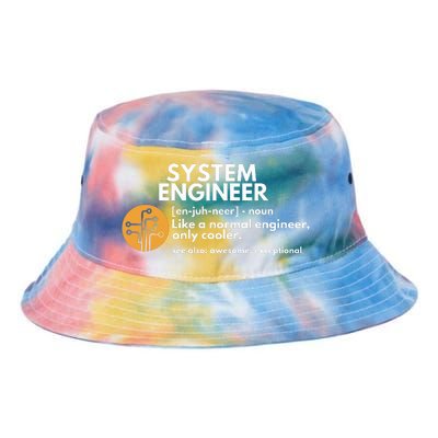 Funny System Engineer Definition Software Engineering Gift Tie Dye Newport Bucket Hat