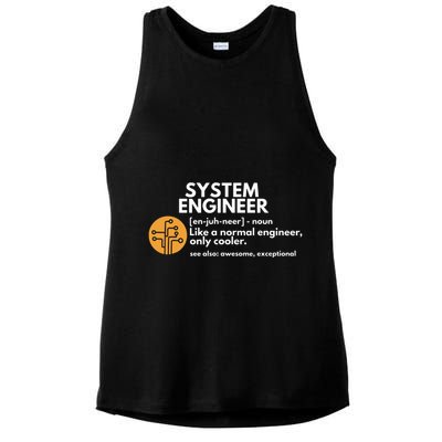 Funny System Engineer Definition Software Engineering Gift Ladies PosiCharge Tri-Blend Wicking Tank