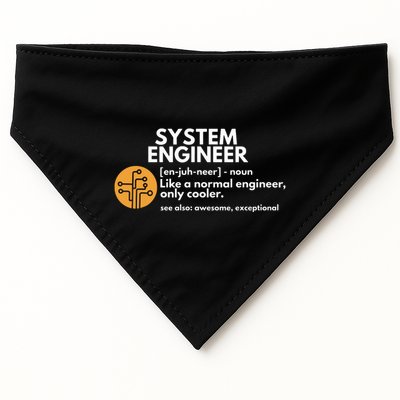 Funny System Engineer Definition Software Engineering Gift USA-Made Doggie Bandana