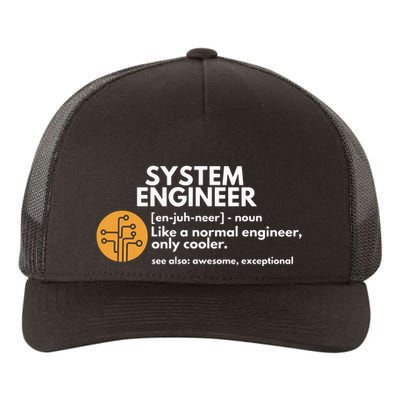 Funny System Engineer Definition Software Engineering Gift Yupoong Adult 5-Panel Trucker Hat
