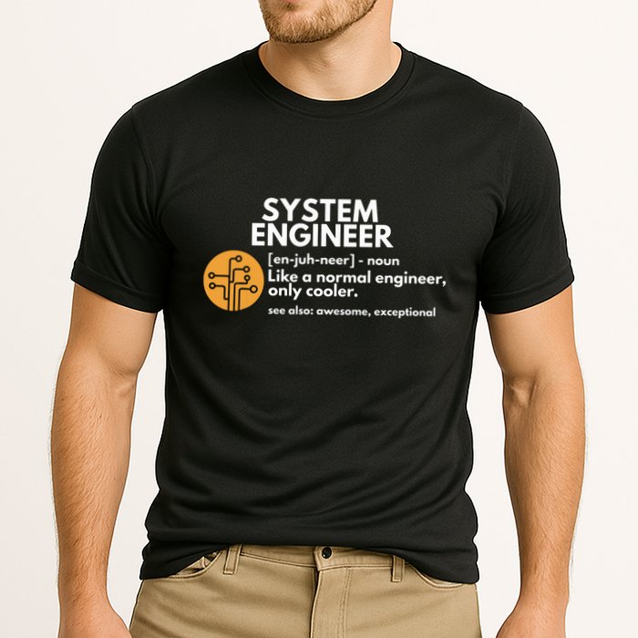 Funny System Engineer Definition Software Engineering Gift Performance Shirt