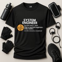 Funny System Engineer Definition Software Engineering Gift Performance Shirt