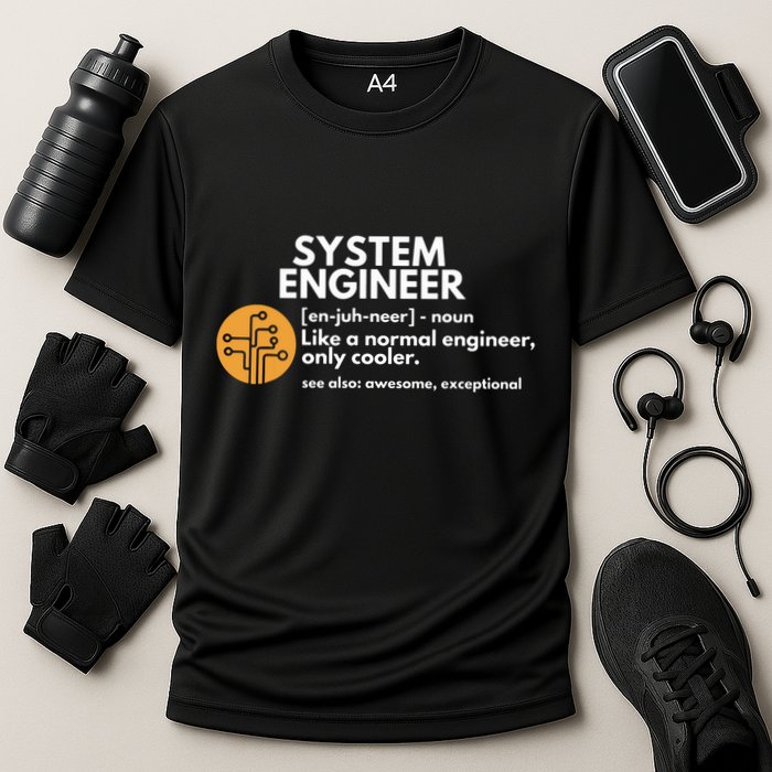 Funny System Engineer Definition Software Engineering Gift Performance Shirt