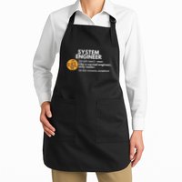 Funny System Engineer Definition Software Engineering Gift Apron
