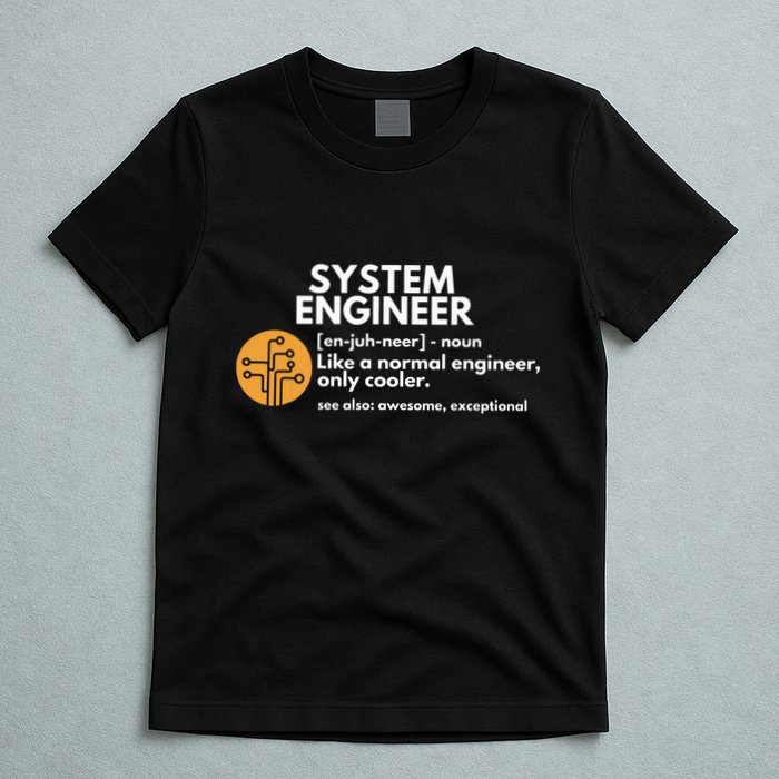 Funny System Engineer Definition Software Engineering Gift T-Shirt