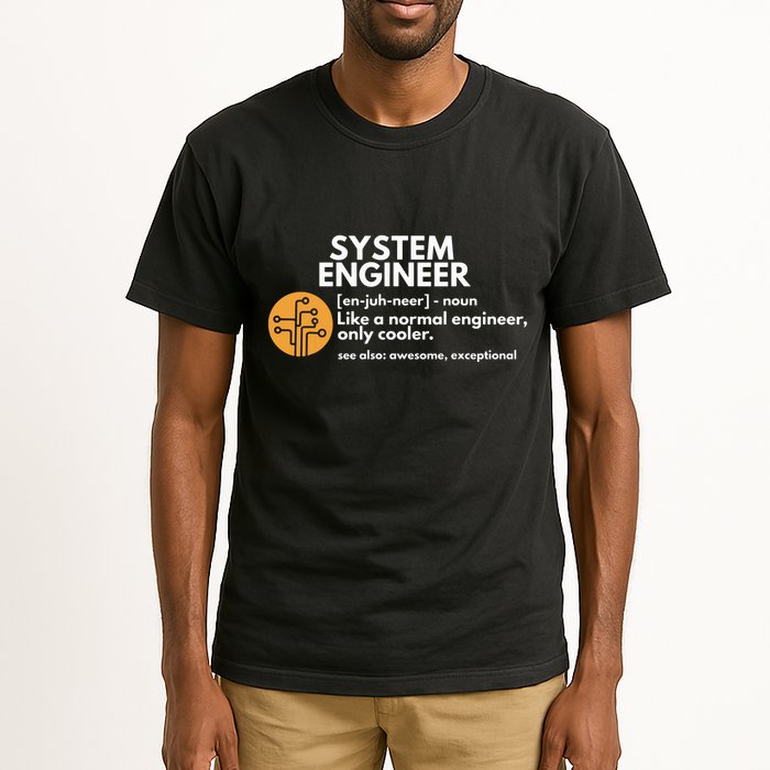 Funny System Engineer Definition Software Engineering Gift Tall T-Shirt