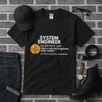 Funny System Engineer Definition Software Engineering Gift Tall T-Shirt