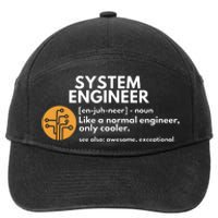 Funny System Engineer Definition Software Engineering Gift 7-Panel Snapback Hat