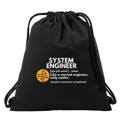 Funny System Engineer Definition Software Engineering Gift Drawstring Bag