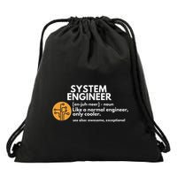 Funny System Engineer Definition Software Engineering Gift Drawstring Bag