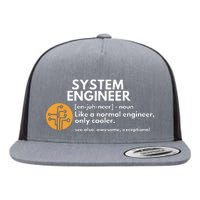 Funny System Engineer Definition Software Engineering Gift Flat Bill Trucker Hat