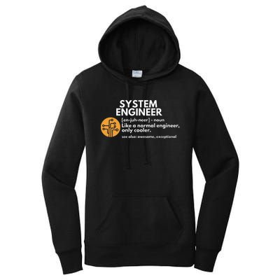 Funny System Engineer Definition Software Engineering Gift Women's Pullover Hoodie