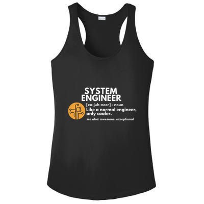 Funny System Engineer Definition Software Engineering Gift Ladies PosiCharge Competitor Racerback Tank