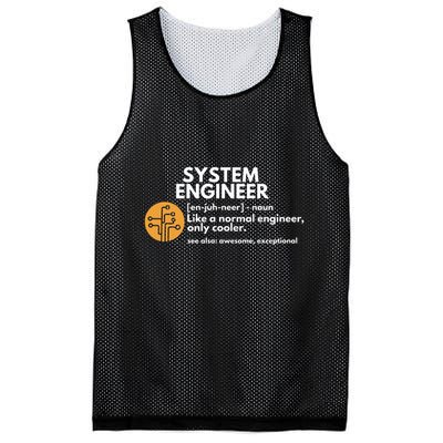 Funny System Engineer Definition Software Engineering Gift Mesh Reversible Basketball Jersey Tank