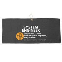 Funny System Engineer Definition Software Engineering Gift Large Microfiber Waffle Golf Towel