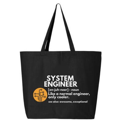 Funny System Engineer Definition Software Engineering Gift 25L Jumbo Tote